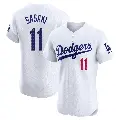 Men's No.11 Roki Sasaki Los Angeles Dodgers White Elite Home Jersey