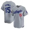 Men's No.15 Austin Barnes Los Angeles Dodgers Gray Limited Away World Series Champions Jersey