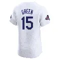 Men's No.15 Shawn Green Los Angeles Dodgers White Elite Home World Series Champions Jersey