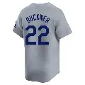 Men's No.22 Bill Buckner Los Angeles Dodgers Gray Limited Away 2024 World Series Jersey