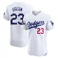 Men's No.23 Kirk Gibson Los Angeles Dodgers White Elite Home World Series Champions Jersey