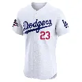 Men's No.23 Kirk Gibson Los Angeles Dodgers White Elite Home World Series Champions Jersey