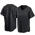 Men's No.23 Michael Conforto Los Angeles Dodgers Black Replica Pitch Fashion 2024 World Series Champions Jersey
