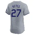 Men's No.27 Alex Reyes Los Angeles Dodgers Gray Elite Road Jersey