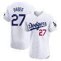 Men's No.27 Trevor Bauer Los Angeles Dodgers White Elite Home Jersey