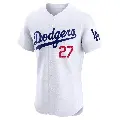Men's No.27 Trevor Bauer Los Angeles Dodgers White Elite Home Jersey