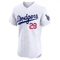 Men's No.28 Bobby Miller Los Angeles Dodgers White Elite Home Jersey
