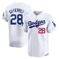 Men's No.28 Franklin Gutierrez Los Angeles Dodgers White Limited 2024 World Tour Seoul Series Home Jersey