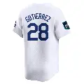 Men's No.28 Franklin Gutierrez Los Angeles Dodgers White Limited 2024 World Tour Seoul Series Home Jersey