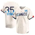 Men's No.35 Gavin Stone Los Angeles Dodgers Cream Limited 2024 City Connect Jersey