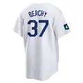 Men's No.37 Brandon Beachy Los Angeles Dodgers White Replica 2024 World Tour Seoul Series Home Jersey