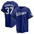 Men's No.37 Teoscar Hernandez Los Angeles Dodgers Royal Replica 2021 City Connect Jersey