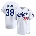 Men's No.38 Eric Gagne Los Angeles Dodgers White Limited Home 2024 World Series Jersey