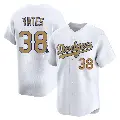 Men's No.38 Kirby Yates Los Angeles Dodgers Gold Limited White 2025 Collection Jersey
