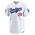 Men's No.38 Kirby Yates Los Angeles Dodgers White Limited 2024 World Tour Seoul Series Home Jersey