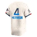 Men's No.4 Babe Herman Los Angeles Dodgers Cream Limited 2024 City Connect World Series Champions Jersey