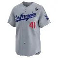 Men's No.41 Jerry Reuss Los Angeles Dodgers Gray Limited Away 2024 World Series Jersey