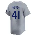 Men's No.41 Jerry Reuss Los Angeles Dodgers Gray Limited Away 2024 World Series Jersey