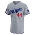Men's No.44 Andy Pages Los Angeles Dodgers Gray Elite Road World Series Champions Jersey