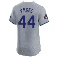 Men's No.44 Andy Pages Los Angeles Dodgers Gray Elite Road World Series Champions Jersey