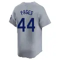 Men's No.44 Andy Pages Los Angeles Dodgers Gray Limited Away 2024 World Series Jersey
