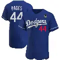 Men's No.44 Andy Pages Los Angeles Dodgers Royal Authentic Alternate 2024 World Series Jersey