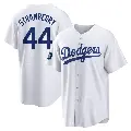 Men's No.44 Darryl Strawberry Los Angeles Dodgers White Replica 2024 World Tour Seoul Series Home Jersey