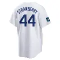 Men's No.44 Darryl Strawberry Los Angeles Dodgers White Replica 2024 World Tour Seoul Series Home Jersey