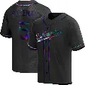 Men's No.5 Freddie Freeman Los Angeles Dodgers Black Replica Holographic Alternate Jersey