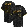 Men's No.51 Alex Vesia Los Angeles Dodgers Black Replica Snake Skin City 2024 World Series Jersey