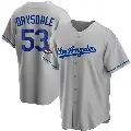Men's No.53 Don Drysdale Los Angeles Dodgers Gray Replica Road 2024 World Series Champions Jersey