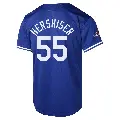Men's No.55 Orel Hershiser Los Angeles Dodgers Royal Limited Alternate World Series Champions Jersey