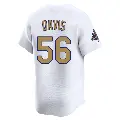 Men's No.56 Noah Davis Los Angeles Dodgers Gold Limited White 2025 Collection Jersey