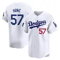Men's No.57 Steve Howe Los Angeles Dodgers White Limited 2024 World Tour Seoul Series Home Jersey
