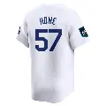 Men's No.57 Steve Howe Los Angeles Dodgers White Limited 2024 World Tour Seoul Series Home Jersey