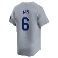 Men's No.6 Hyeseong Kim Los Angeles Dodgers Gray Limited Away 2024 World Series Jersey