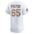 Men's No.65 James Paxton Los Angeles Dodgers Gold Elite White 2025 Collection Jersey