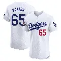Men's No.65 James Paxton Los Angeles Dodgers White Elite Home World Series Champions Jersey