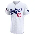 Men's No.65 James Paxton Los Angeles Dodgers White Elite Home World Series Champions Jersey