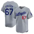 Men's No.67 Hunter Feduccia Los Angeles Dodgers Gray Limited Away Jersey