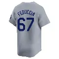 Men's No.67 Hunter Feduccia Los Angeles Dodgers Gray Limited Away Jersey