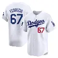 Men's No.67 Hunter Feduccia Los Angeles Dodgers White Limited 2024 World Tour Seoul Series Home Jersey
