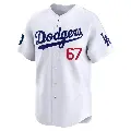 Men's No.67 Hunter Feduccia Los Angeles Dodgers White Limited 2024 World Tour Seoul Series Home Jersey