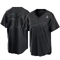 Men's No.70 Justin Wrobleski Los Angeles Dodgers Black Replica Pitch Fashion 2024 World Series Jersey