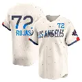 Men's No.72 Miguel Rojas Los Angeles Dodgers Cream Limited 2024 City Connect World Series Champions Jersey