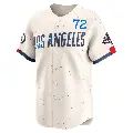 Men's No.72 Miguel Rojas Los Angeles Dodgers Cream Limited 2024 City Connect World Series Champions Jersey