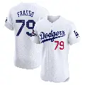 Men's No.79 Nick Frasso Los Angeles Dodgers White Elite Home World Series Champions Jersey
