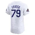 Men's No.79 Nick Frasso Los Angeles Dodgers White Elite Home World Series Champions Jersey