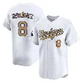 Men's No.8 Enrique Hernandez Los Angeles Dodgers Gold Limited White 2025 Collection Jersey