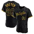 Men's No.86 Jack Dreyer Los Angeles Dodgers Black Authentic Snake Skin City Jersey
